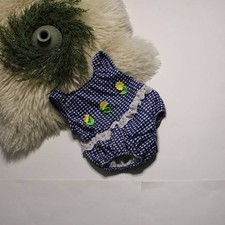 Vintage Baby 18M Blue Polka Dot One Piece Swimsuit