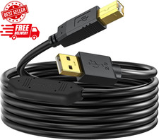 Printer Cable 50 FT - USB a to USB B Printer Cable Compatible with HP, Canon, Br