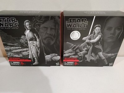 Star Wars Black Series Lot Of 2. Jedi Master Luke (Ahch-To Island) & Rey (Crait)