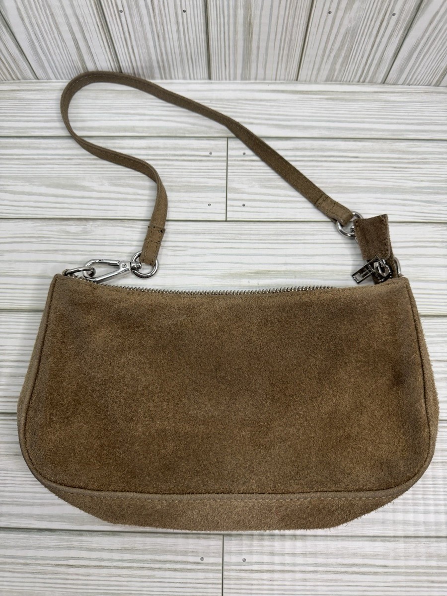 Brandy Melville Tan Brown suede leather Small shoulder bag Y2K Style Used