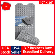 Bathtub and Shower Mats, 40" X 16" EXTRA LARGE Non Slip Soft Bath Tub Mat