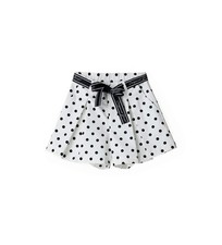 Polka Dot Pleated Shorts Girls Skorts 97 Cotton For 3-36 yrs