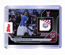 2025 Topps Now James Wood Home Run Derby 9/10 Game Used Ball Patch Rookie Card