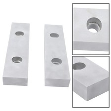 2 Pieces Vise Jaws 8" 2" 1" Reversible Machined Aluminum Soft Jaws For 6" Vises