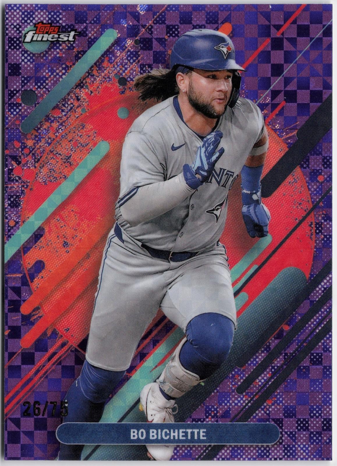 2025 Finest #275 Bo Bichette Purple Checkerboard Refractor #/75