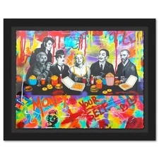 Nastya Rovenskaya- Original Mixed Media on Deckle Edge Paper "The Last ICONIC Me