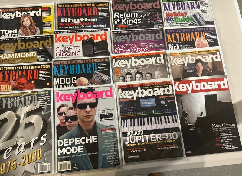 Keyboard Magazine Lot Of 16 Tori Amos,B. Moog, R. Wakeman, H. Hancock, R. Newman