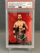 2022 SkyBox Metal Universe AEW #103 Adam Page Precious Metal Red PSA 6 #/100
