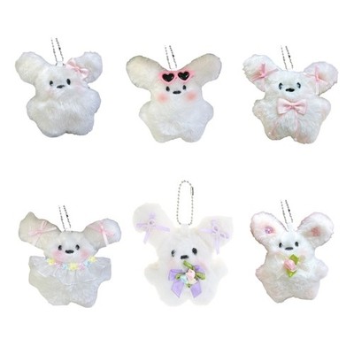 Delicate Plush Keychain Animal Phone Charm Unique Keyring Bag Pendant Accessory