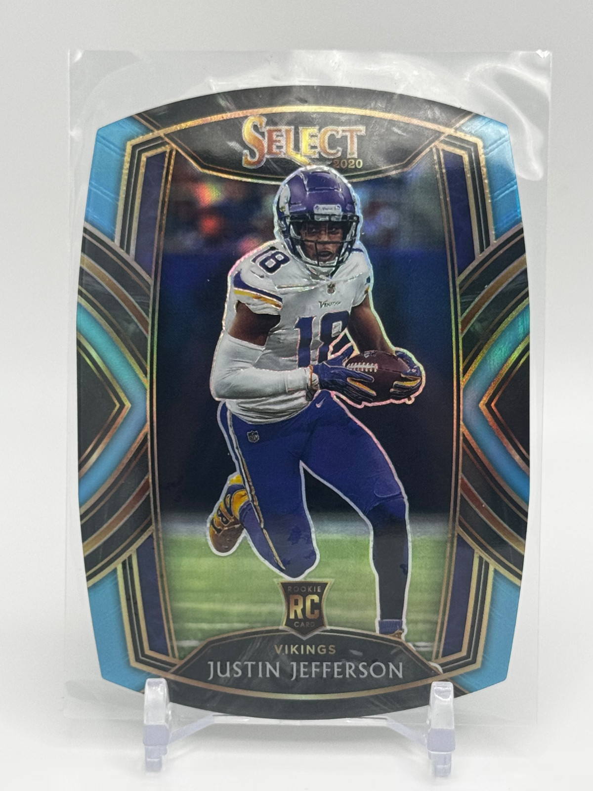 2020 Panini Select JUSTIN JEFFERSON BLUE PRIZM DIE CUT CLUB ROOKIE #261 Vikings