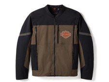 New Harley-Davidson Men's Waterproof Blk/Green Textile Riding Jacket-M