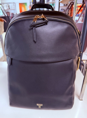 NEW Tumi Voyageur HOLLAND 14.75” LEATHER Laptop Backpack - BLACK w
