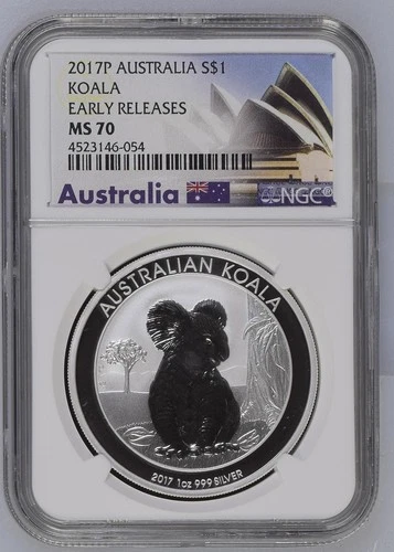 2017 P AUSTRALIA Silver DOLLAR NGC MS-70 P KOALA EARLY RELEASES