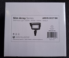 American Lighting Slim Array 15W LED Flood Light 3CCT Wall Hardwired BK 1050lm