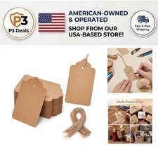 Classic 100-Pack Kraft Gift Tags with Scalloped Edges - Ideal for Any Occasion