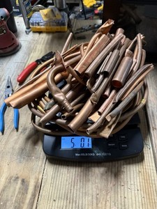 5+ Pounds Of Misc Copper Pipes Recycled For Smelting, Crafting, Machining Etc