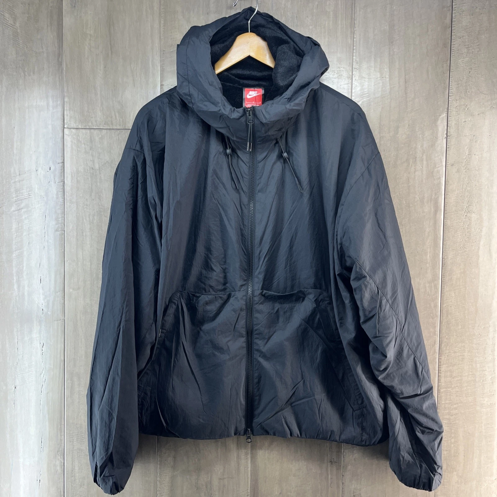 Nike Men's Tech Thermal Full Zip OVERSIZED Jacket Black Size Large HJ2932-010