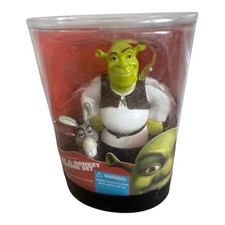 JUEGO DE 2 FIGURAS SHREK SHREK & DONKEY 2004 DREAMWORKS PELÍCULA JUGUETE NOVEDAD NUEVO Incaso
