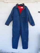 Vintage Key Imperial Coveralls Workwear Mechanic Blue Zip Pockets 2x-large Short