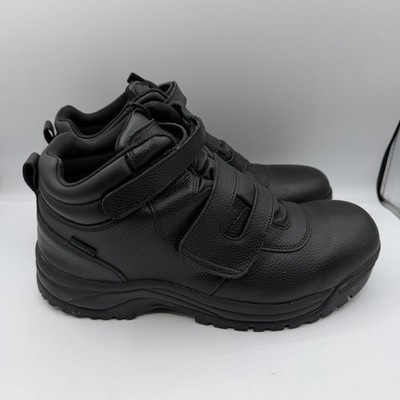 Propet Cliff Walker Boots Mens 14 XX(5E) Black Double-Strap Waterproof MPRX85