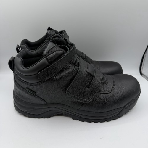 Propet Cliff Walker Boots Mens 14 XX(5E) Black Double-Strap Waterproof MPRX85