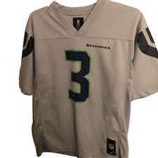 Seattle Seahawks 3 Russell Wilson Gray Nike Youth 14/16 Replica Jersey. NWOT