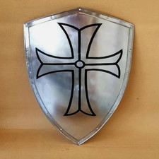 Medieval Crusader Templar Shield Knight, Battle Knight Heater 18, Gauge Shield