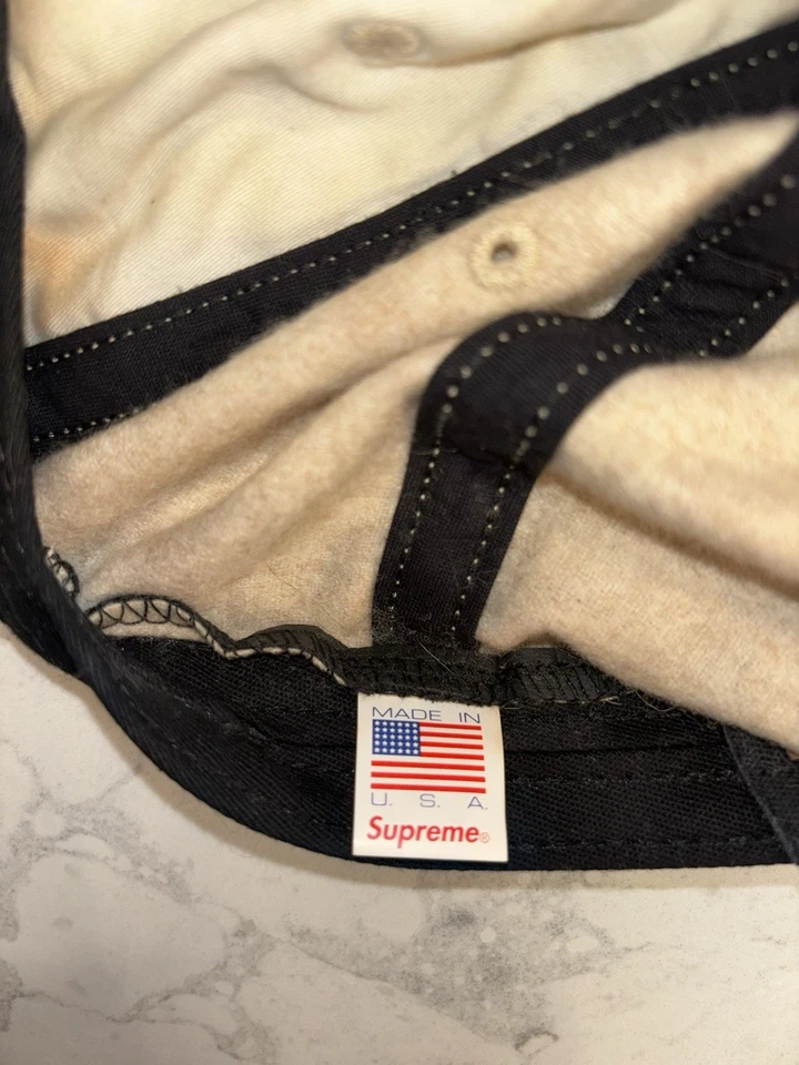 Кепка Supreme Wool с логотипом S 6-панельная натуральная FW19 - Изображение 3 из 3