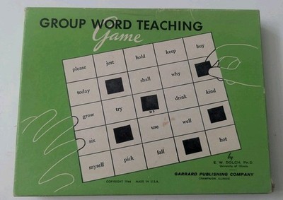 1944 Group Word Teaching Game Garrard Publishing E W Dolch PHD, Incomplete