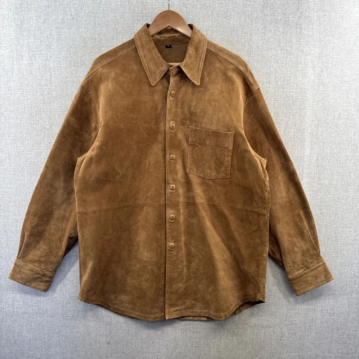 Leather Casual Button-Down Shirts for Men for sale - eBay