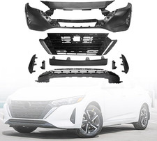 Front Bumper Cover Grille Kit Fit 2024 2025 Nissan Sentra S SV W/Upper Grill L