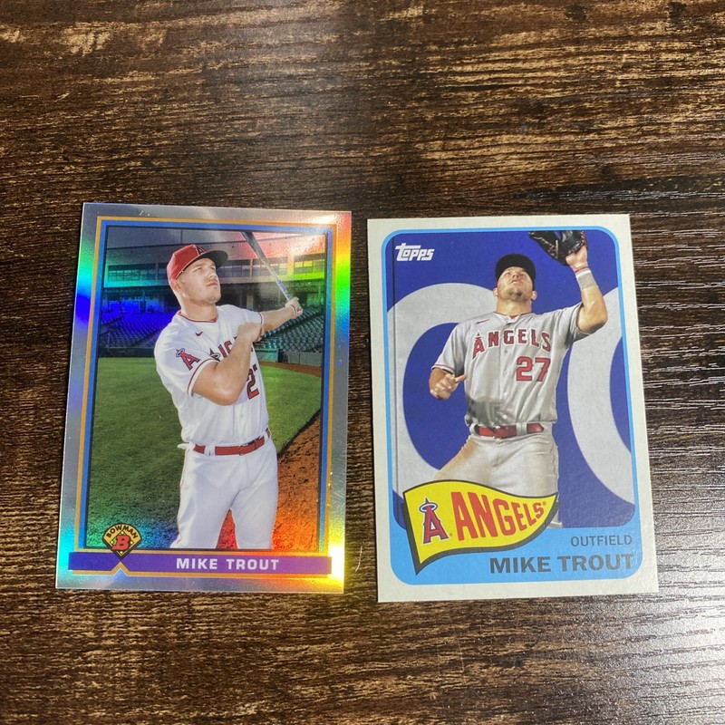 Mike Trout Lot. 2 Card Lot. Bowman Chrome And Topps