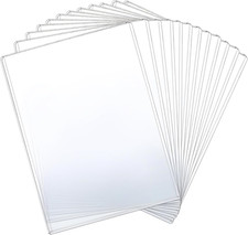 12 Pcs 8 1/2" X 11" Rigid Print Protectors - Clear Toploaders - Hard Plastic Doc
