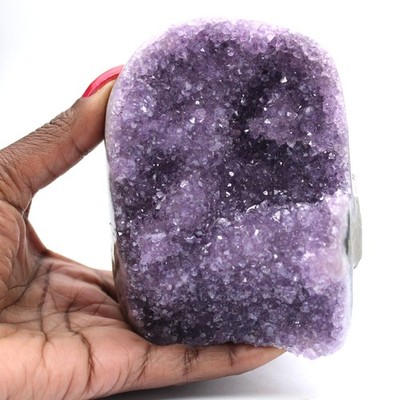 Amethyst Mittelgeode Brasilien - Kristallglanz 870gr 105mm Brasilien