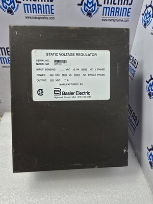 Basler Electric SR8A-2B15B3E Static Voltage Regulator 120VAC 10VA 50/60Hz 1 Phas