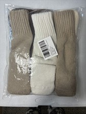 Brand new Boot Socks for Women Thick Medium Dark Brown, Light Brown Light Cream