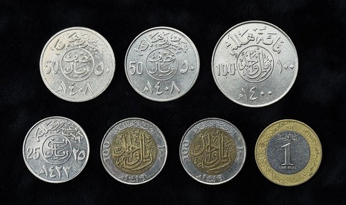 Saudi Arabia Coin LOT ** 25 50 100 HALALA 1/4 1/2 & 1 RIYAL Coins MIXED BULK LOT