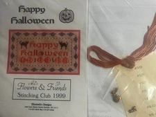 Elizabeth's Designs- happy halloween Chart, thread and charms