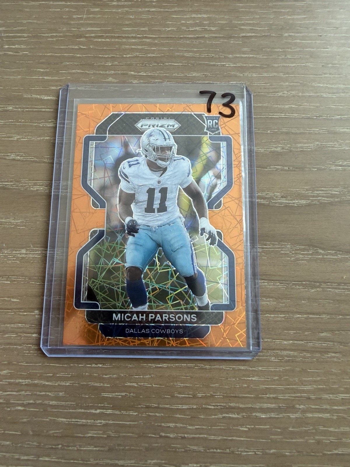 2021 Panini Prizm Micah Parsons Rookie Lazer Prizm #382 Dallas Cowboys