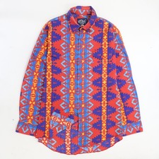 Vintage Wrangler Western Aztec Button Up Shirt Size Large