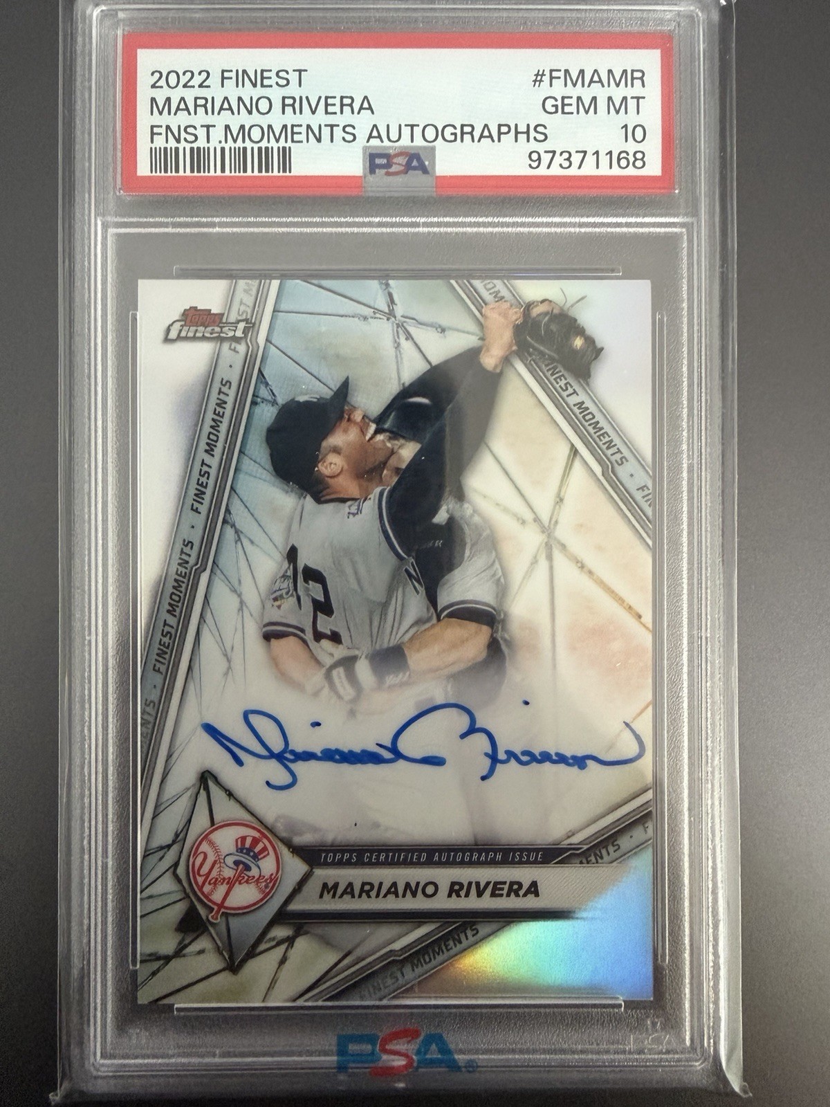 2022 Topps Finest Moments Mariano Rivera Auto PSA 10 Pop 3