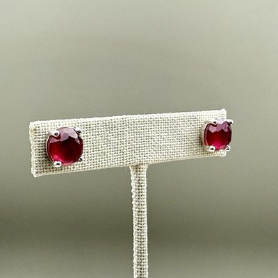 Ippolita Rock Candy Stud Earrings Red Sterling Silver 925