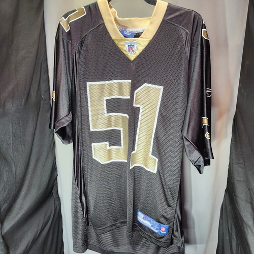 ON FIELD REEBOK NEW ORLEANS SAINTS #51 VILMA JERSEY SIZE M