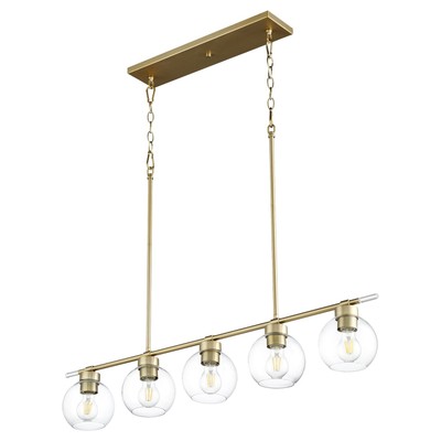Voln - 5 Light Linear Pendant-7.25 Inches Tall and 6 Inches Wide Quorum Lighting