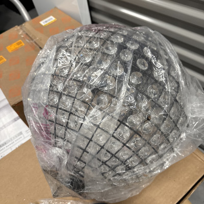 Allenglade 3-Light Unique Antique Black Globe Chandelier with Crystal Accents