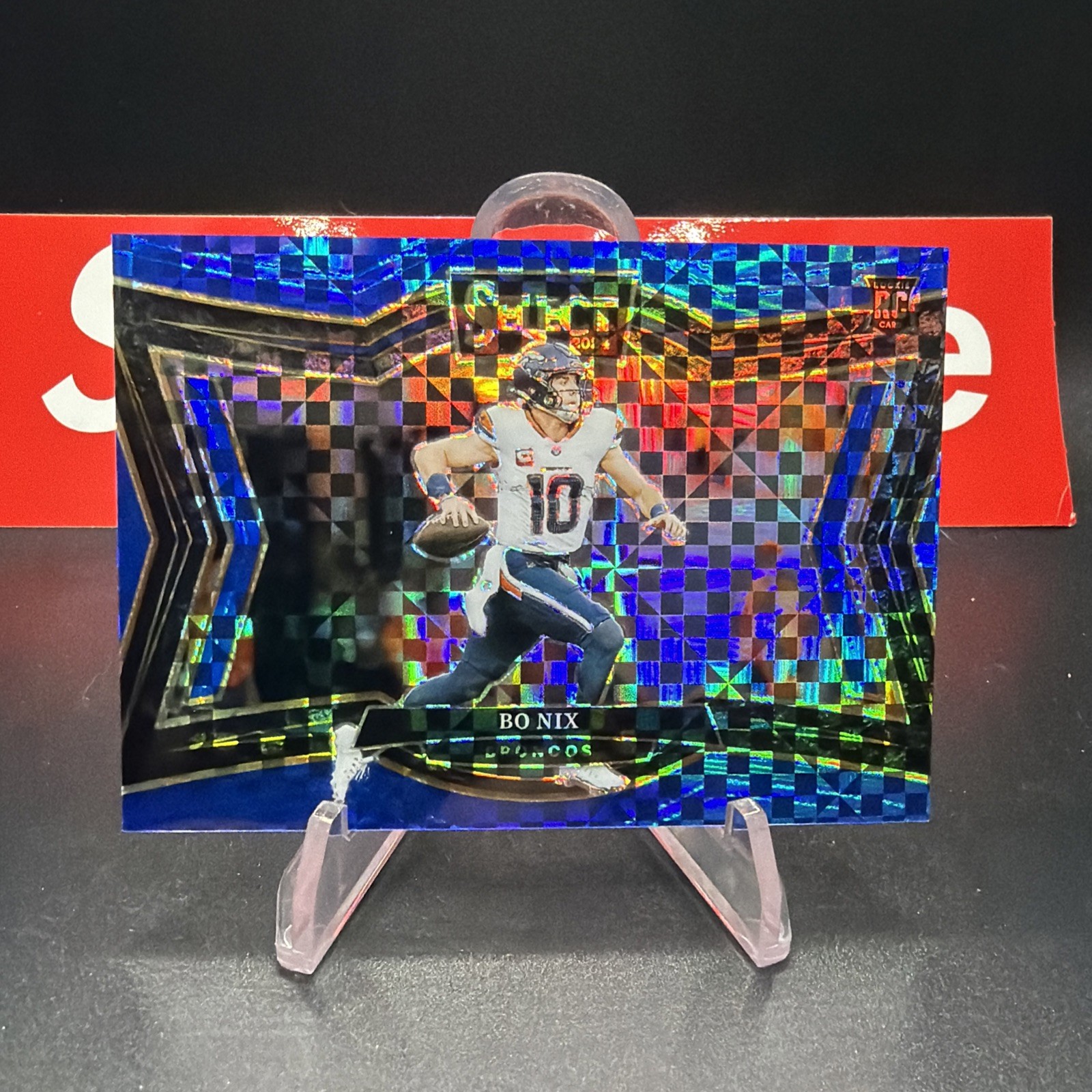2024 Panini Select Field Level Blue Prizm /75 Bo Nix Rookie RC Denver Broncos