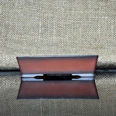 Handmade bonsai pot, Ceramic, picture frame effect, 4 sculptural corners, 4''