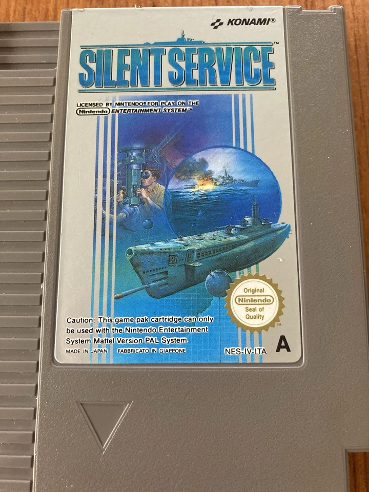 NES ~ SILENT SERVICE ~ Nintendo Game 3 Screw NES-IV-ITA Game Cart Only Pal A - Image 2 of 4