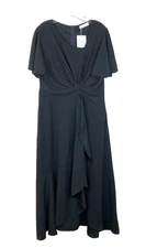 QMZ Women's NWT Maxi Dress Size L-XL Black Stretch Formal Cocktail Party Holiday