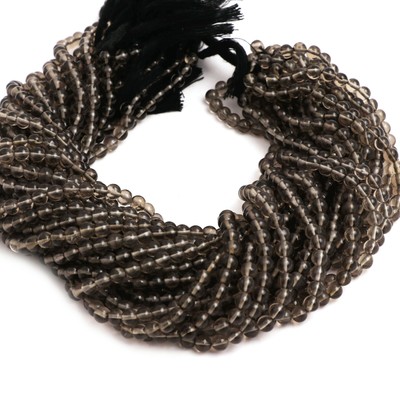 AAA Quality Natural Smoky Gemstone Quartz Round Smooth 8-9mm Beads Strand 13/"